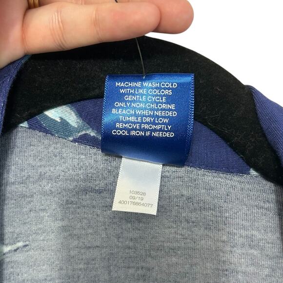 Apt. 9 Intimates Button Up Sleep Shirt NWT Women's Sz M Alexina Floral Navy Lace - Picture 6 of 6